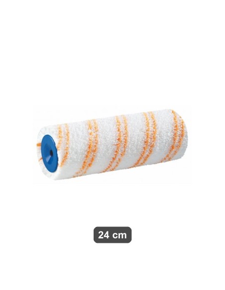 Rullo bianco righe gialle 24 cm per superfici ruvide