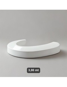 Paraspigolo PVC Bianco Liscio Sagomato 25x25 mm Esterno 3 mt