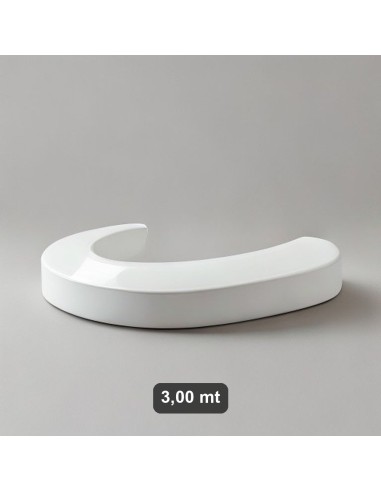 Paraspigolo PVC Bianco Liscio Sagomato 25x25 mm Esterno 3 mt