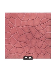 Pavimento esterno cemento Mosaico Rosso 25x25 cm 16 Pezzi (1 Metro Quadro)