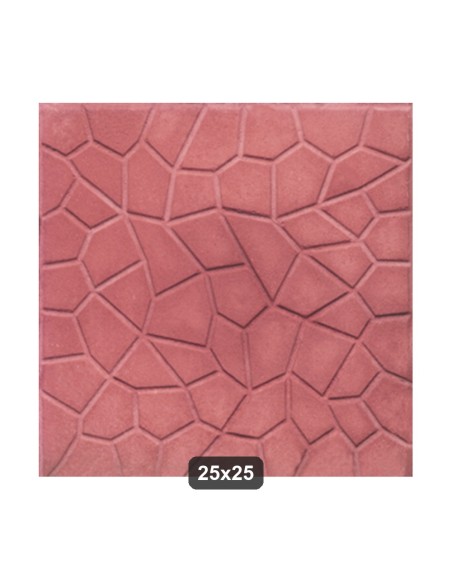 Pavimento esterno cemento Mosaico Rosso 25x25 cm 16 Pezzi (1 Metro Quadro)