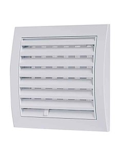 Griglia aerazione plastica con serranda 20x20 cm Ø125