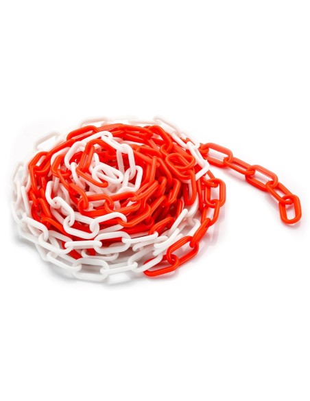 Catena in plastica bianca/rossa Ø 6 mm per delimitazione 25 mt