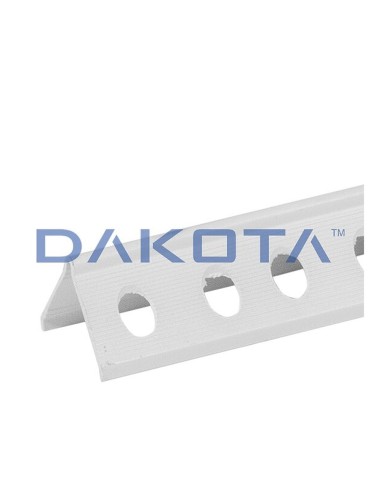 Paraspigolo PVC forato bianco 20x20 mm 2,5 mt Dakota