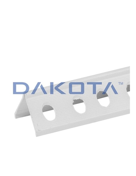 Paraspigolo PVC forato bianco 20x20 mm 2,5 mt Dakota