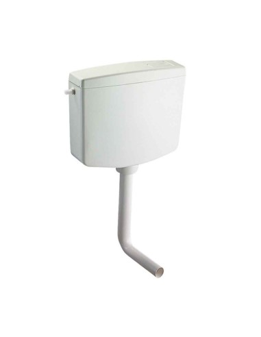 Cassetta WC a zaino in PVC, 1 pulsante, per scarico acqua