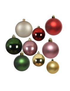 Set 8 sfere in vetro oro 7 cm addobbi natalizi