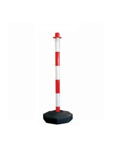 Paletto Plastica Rosso/Bianco Base h. 90cm