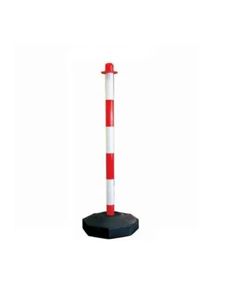 Paletto Plastica Rosso/Bianco Base h. 90cm