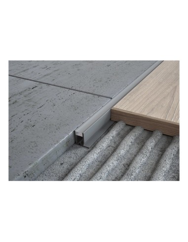 Profilo giunto pavimento PVC 23x8 mm silicone grigio 2,5 m