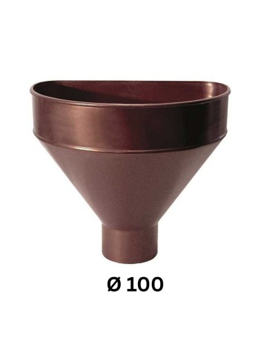 Raccoglitore pluviale PVC Ø100 colore rame Salento