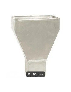 Imbuto centrale in alluminio bianco Ø 100 mm