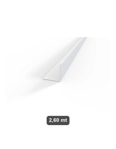 Paraspigolo esterno PVC bianco 20x20 mm 2,60 mt