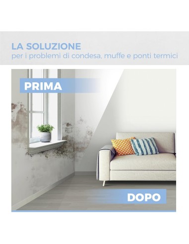 AGUAPLAST ANTICONDENSA Stucco Termoisolante E Anti-Muffa 9 Kg