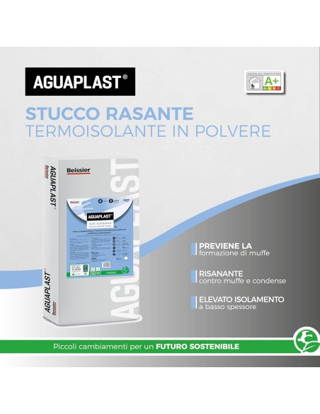 AGUAPLAST ANTICONDENSA Stucco Termoisolante E Anti-Muffa 9 Kg