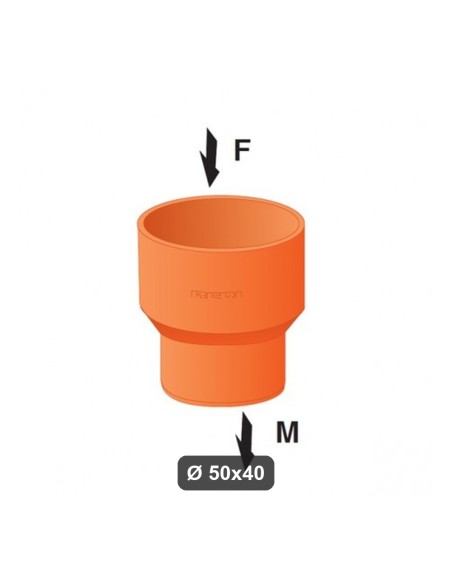 Riduzione superplastica Ø 50x40 arancio