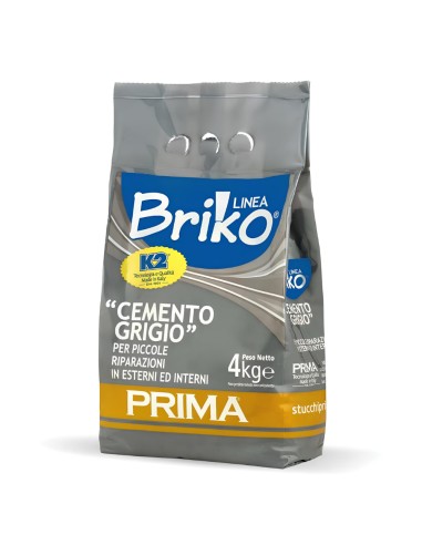 Prima K2 Cemento Grigio Per Piccole Riparazioni Linea Briko 4 Kg
