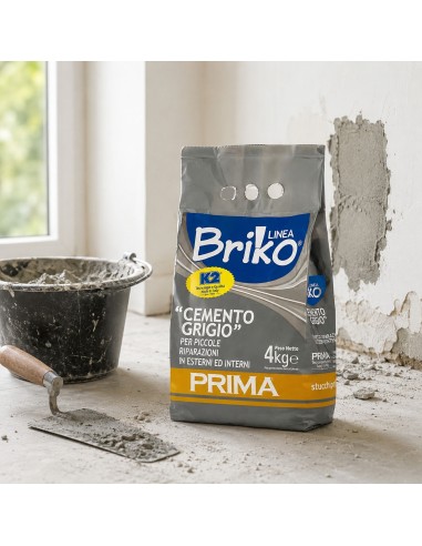 Prima K2 Cemento Grigio Per Piccole Riparazioni Linea Briko 4 Kg