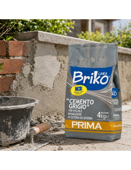 Prima K2 Cemento Grigio Per Piccole Riparazioni Linea Briko 4 Kg