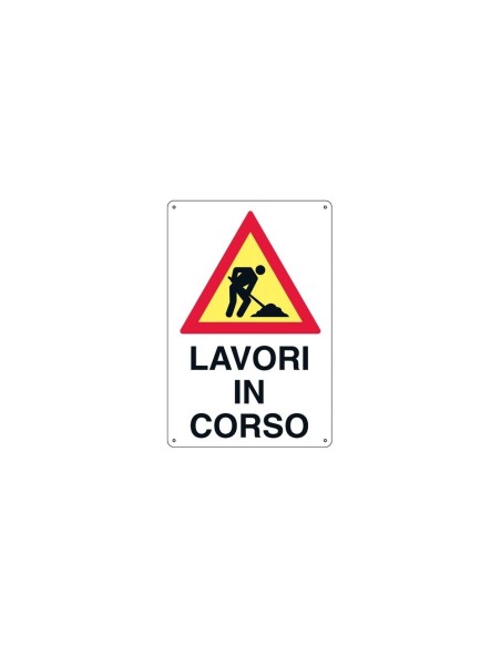 Cartello 'Lavori in Corso' 43x68 cm