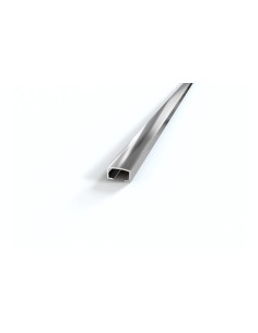 Listello alluminio lucido 10x6 mm testa arrotondata