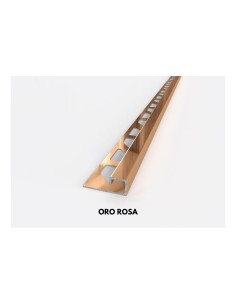 Profilo terminale L alluminio spazzolato oro rosa H10mm BIHUI