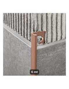 Profilo terminale L alluminio spazzolato rame H10mm BIHUI