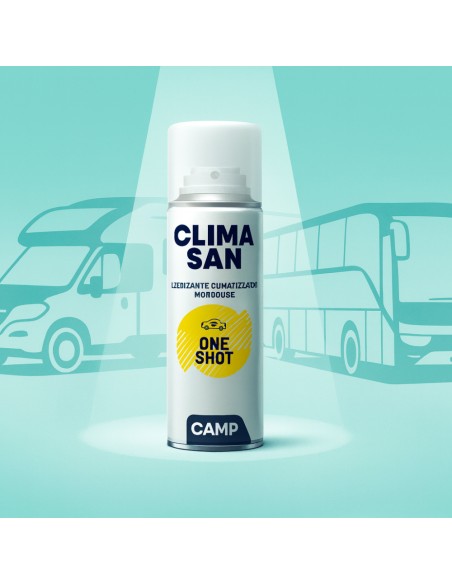 Igienizzante Monodose ClimaSan One Shot Spray Per Climatizzatori Abitacoli Auto Camper 200ml 12 Pezzi