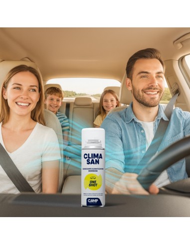 Igienizzante Monodose ClimaSan One Shot Spray Per Climatizzatori Abitacoli Auto Camper 200ml 12 Pezzi
