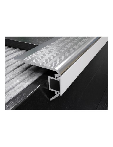 Paragradino Alluminio Satinato per LED H12,5 mm L2,5 m BIHUI