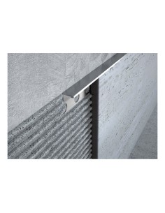 Profilo terminale L alluminio spazzolato argento H10mm BIHUI