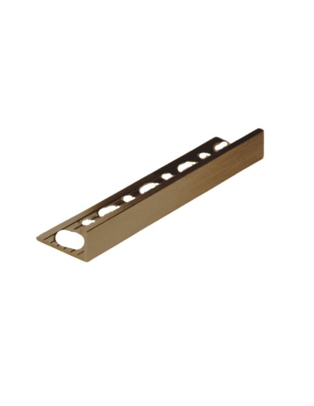 Profilo terminale L alluminio spazzolato bronzo H10mm BIHUI
