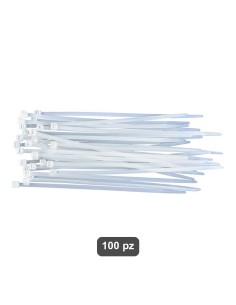 Fascette stringicavo bianche 240x7,8 mm, conf. 100 pz