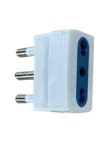 Adattatore semplice 16A 2P+T con presa 10/16A