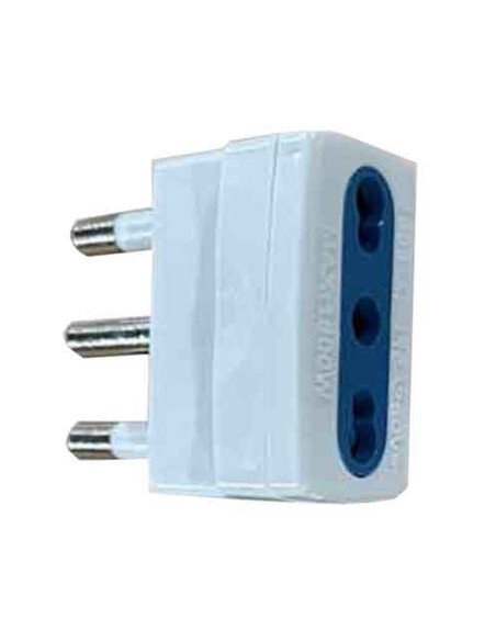 Adattatore semplice 16A 2P+T con presa 10/16A