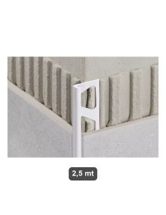 Profilo jolly AC Schluter alluminio h 11mm bianco barra 2,5m