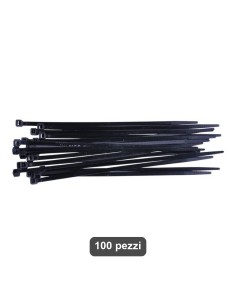 Fascette stringicavo nere 4,8x200 mm, conf. 100 pz