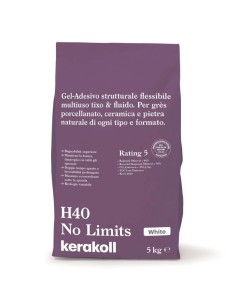 Kerakoll H40 No Limits Gel-adesivo Strutturale Bianco Flessibile Multiuso 5 Kg 