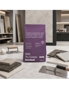 Kerakoll H40 No Limits Gel-adesivo Strutturale Bianco Flessibile Multiuso 5 Kg  2