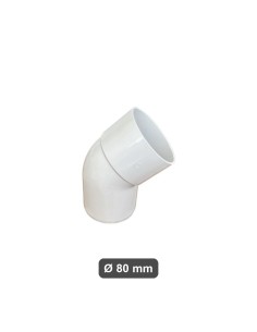 Curva per pluviale Ø 80 mm 45° colore bianco