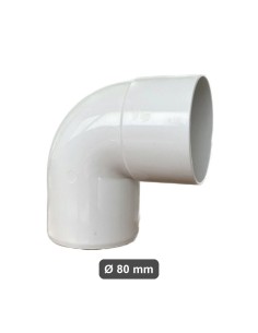 Curva Ø80 mm 87° bianca per pluviale