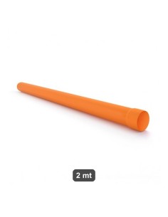 Tubo pluviale PVC quadrato marrone 80x80 mm 2 mt