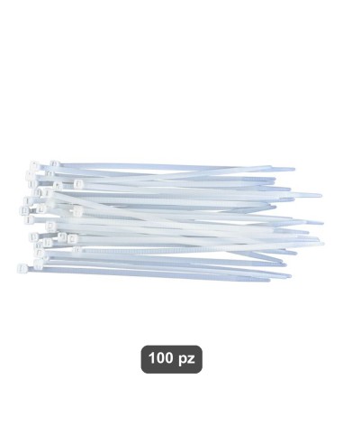 Fascette stringicavo bianche 140x3,6 mm, 100 pz
