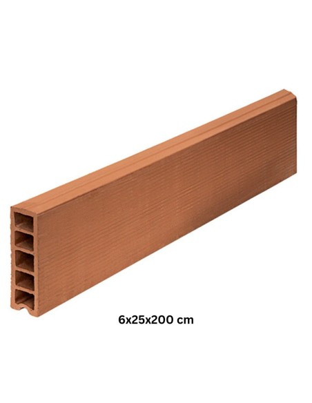 Tavelloni laterizio 6x25x200 cm per solai e tramezzi