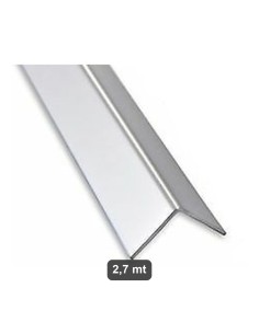 Paraspigolo esterno alluminio lucido 20x20 mm 2,7 mt