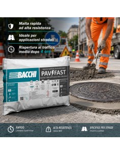 Bacchi PAVIFAST Malta Cementizia Rapida Per Pavimentazioni E Carreggiate 2