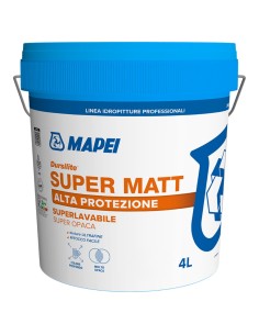 Mapei DURSILITE SUPER MATT Pittura Murale Lavabile Per Interni Super Opaca 4 L