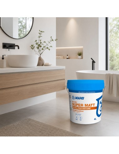 Mapei DURSILITE SUPER MATT Pittura Murale Lavabile Per Interni Super Opaca 4 L