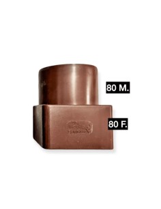 Passaggio Quadro-Tondo Ø 100x100 mm Marrone