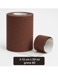 Carta Abrasiva Grana 80 da 12 cm x 50 mt